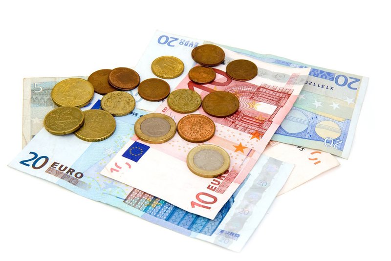 Contant geld (20 euro, 10 euro en munten)
